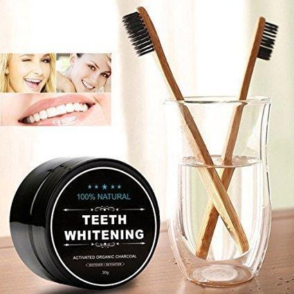 Teeth Whitening Cleansing Powder With 2 Pieces Toothbrushes - exxab.com