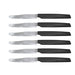 Pedrini 04GD030 S/s Table Knife 22.5 cm Black Handle Set of 6 - exxab.com