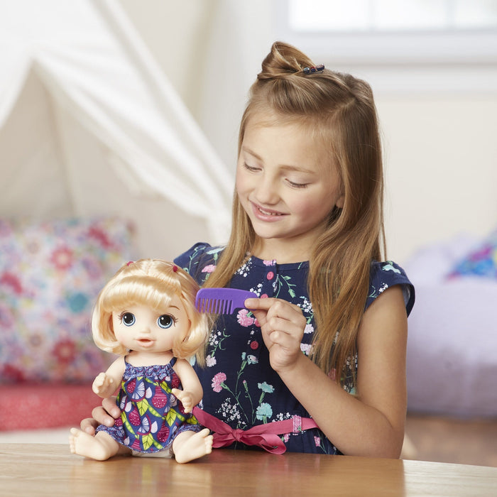 Hasbro E0586 Baby Alive Sweet Spoonfuls Baby Doll Blonde Girl - exxab.com