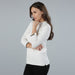 Women's White Turtle Neck Jumper with Long Sleeves size 42 exxab.com