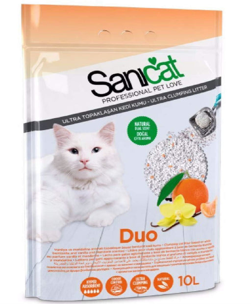 Sanicat Duo Vanilla & Mandarin Cat Litter 10L exxab.com
