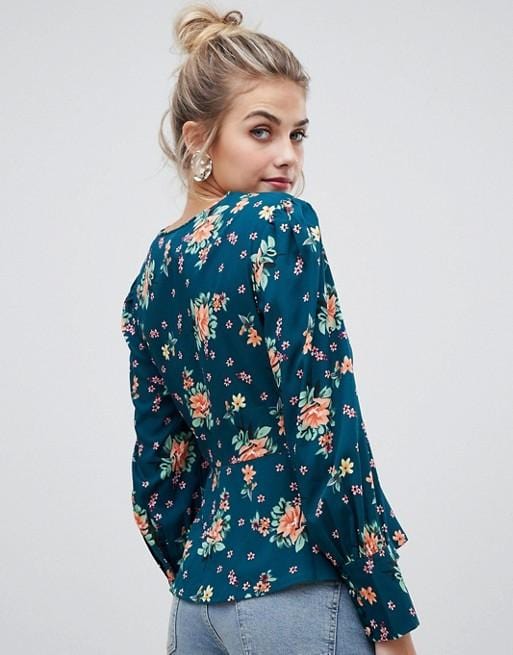 Women's floral print shirt - exxab.com