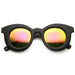 ZeroUV Womens Round Cat Eye Mirrored Lens sunglasses - exxab.com
