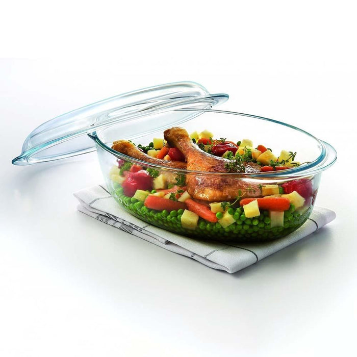 Pyrex 459A000 Essentials Oval Casserole with Lid - exxab.com