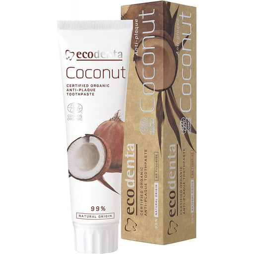 ECODENTA Anti-Plaque Toothpaste With Coconut Oil, 100ml exxab.com