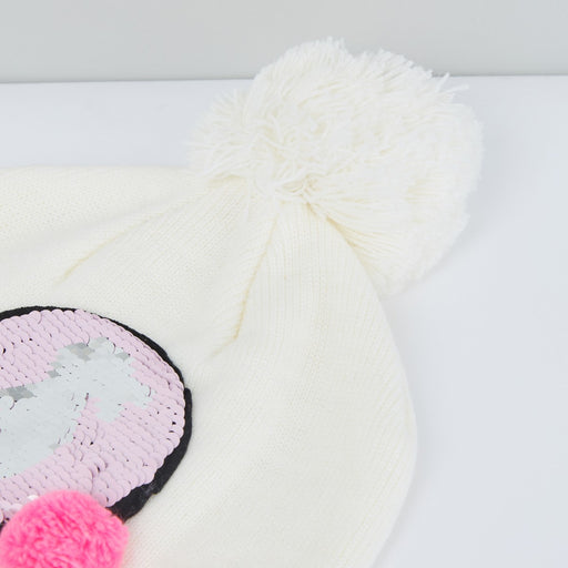 Kids Winter Sequin Detail Beanie Hat 6-8 Y exxab.com