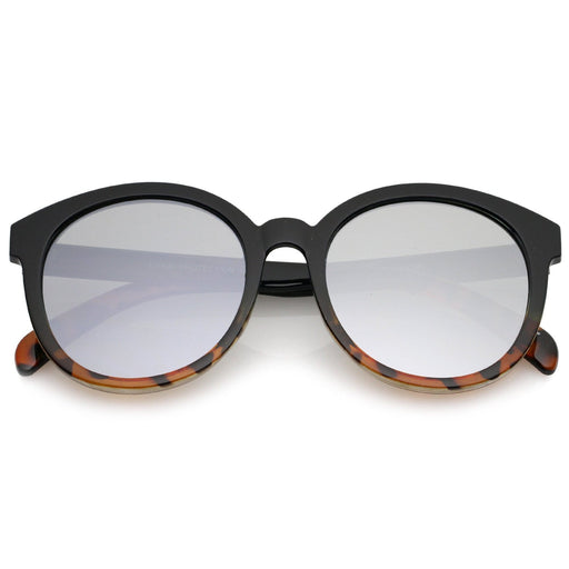 ZeroUV Round Oversize P3 Mirrored Lens Sunglasses - exxab.com