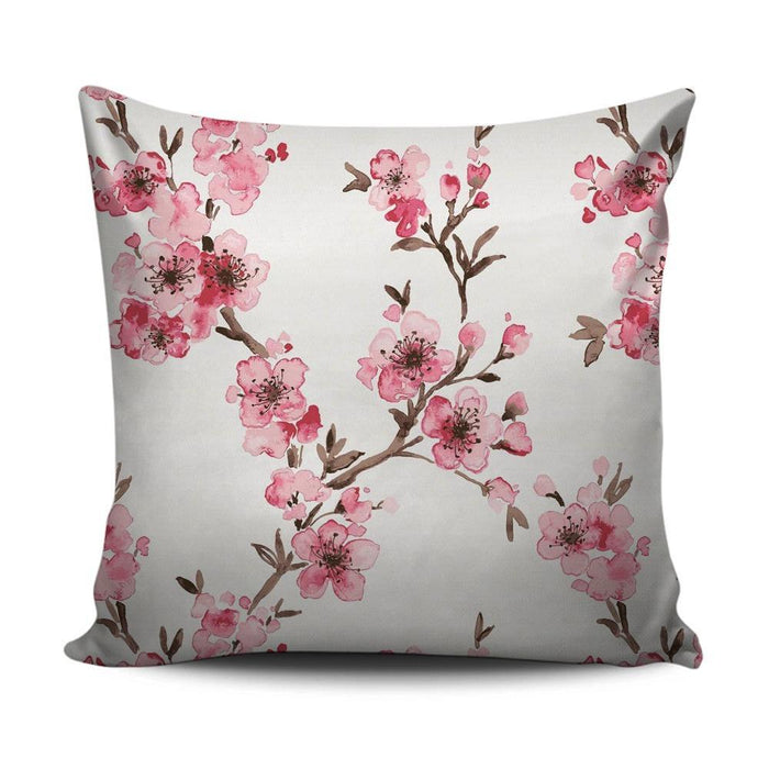 Home decoration cushion with pink blossom pattern - exxab.com