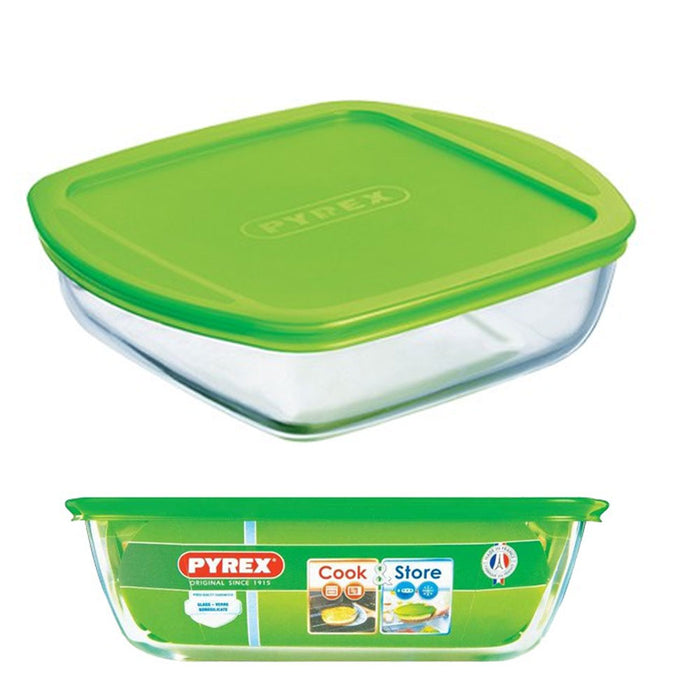 Pyrex Cook & Store Square Dish With Lid Microwave Oven Airtight - exxab.com