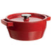Pyrex SC5AC20 Round Cast Iron Slow Cook Enameled Casserole, Red - exxab.com