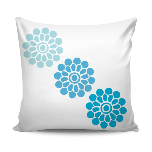 Home Decor Cushion With Blue Cute Flowers Design exxab.com