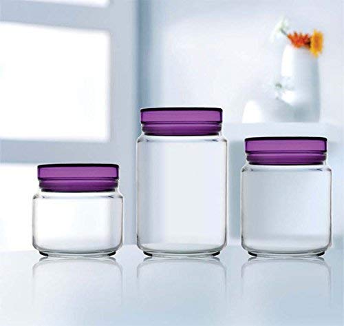 Luminarc Storage Glass Jar Purple Lid - exxab.com