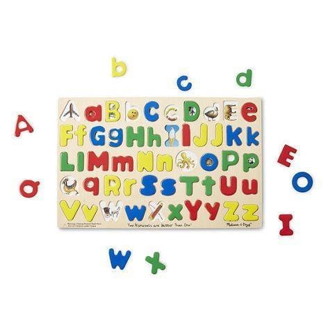 Melissa A Doug 47 Upper & Lower Case Alphabet Wooden Puzzle - exxab.com
