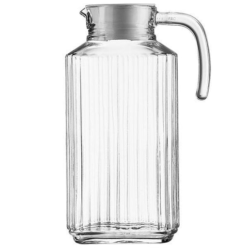 Luminarc 30629 Quadro pitcher jug with white lid, 1.7 Liter - exxab.com
