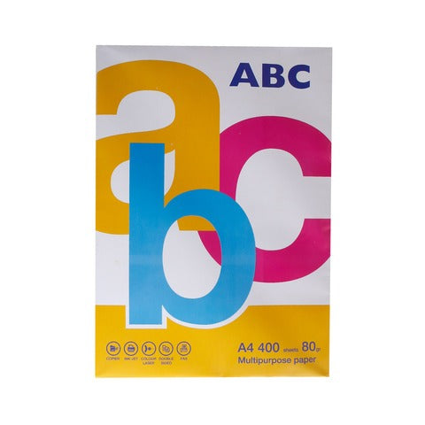 ABC Paper A4 Multi Use 80g 400 Sheets exxab.com