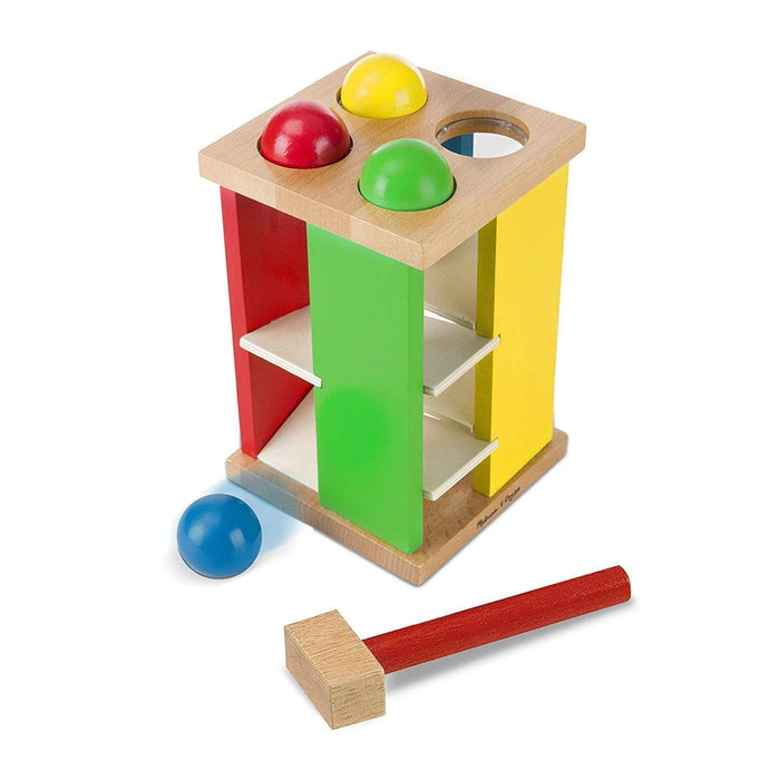 Melissa A Doug 3559 Pound and Roll Tower with colored pieces - exxab.com