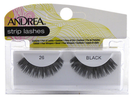 Andrea Lashes Strip Style 26 Black 2 Pack exxab.com