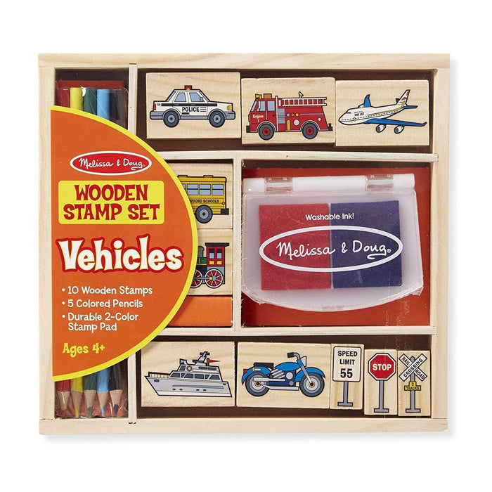 Melissa A Doug 2409 Vehicle Stamp set with traffic sign stamps - exxab.com