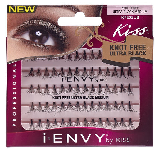 Kiss I Envy Knot Free Medium 70 Lashes Ultra Black 6 Pack exxab.com