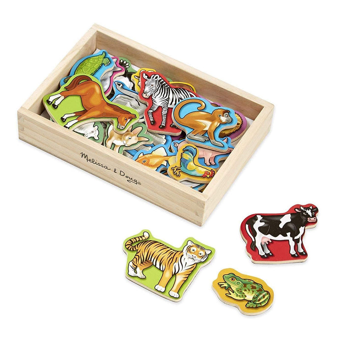 Melissa A Doug 475 Wooden Animal Magnets with 20 animals - exxab.com