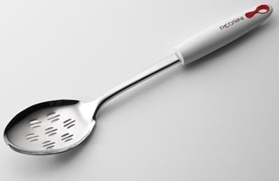 Pedrini 609 Lillio New Stainless Steel slotted serving spoon - exxab.com