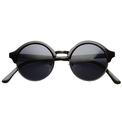 ZeroUV Women's Dapper Half Frame Vintage Steampunk Sunglasses - exxab.com