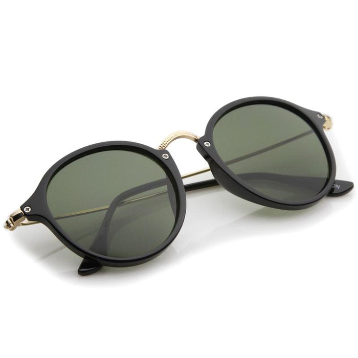 ZeroUV Iconic Vintage 1920's Round Dapper Sunglasses