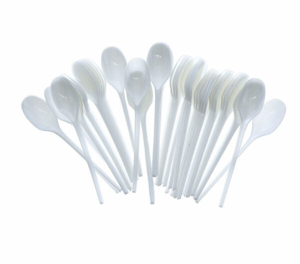 Disposable Plastic Table Spoons 25 Pieces