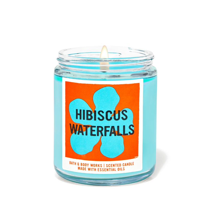 Bath & Body Works Hibiscus Waterfalls Single Scented Candle