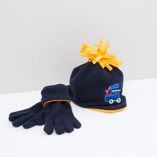 Kids Winter Textured Hat with Gloves exxab.com
