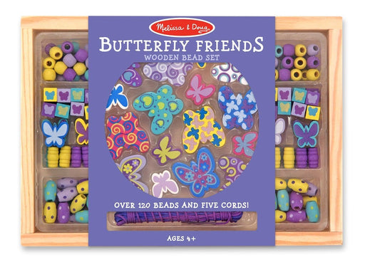 Melissa A Doug 4179 Butterfly Friends Bead set & wooden tray - exxab.com