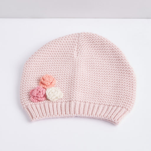 Stylish Winter Textured Applique Detail Hat with Gloves 4-6 Y exxab.com