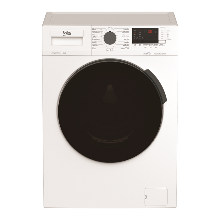 Beko Washing Machine 8 KG 15 Programs 1200 RPM A +++ Steamcure / White