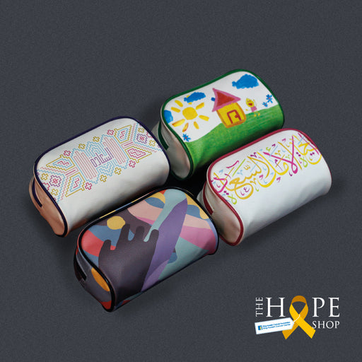 Multi use calligraphy designed pouches (to support the treatment of cancer patients) exxab.com