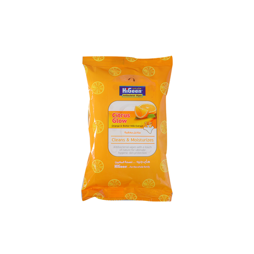 HiGeen Citrus Glow Wipes 15 Pieces exxab.com