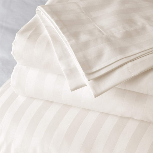 Cotton 100% Striped 300T King Bed Cover Set exxab.com
