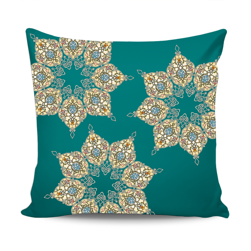 Home Decor Cushion With Turquoise Islamic Design exxab.com