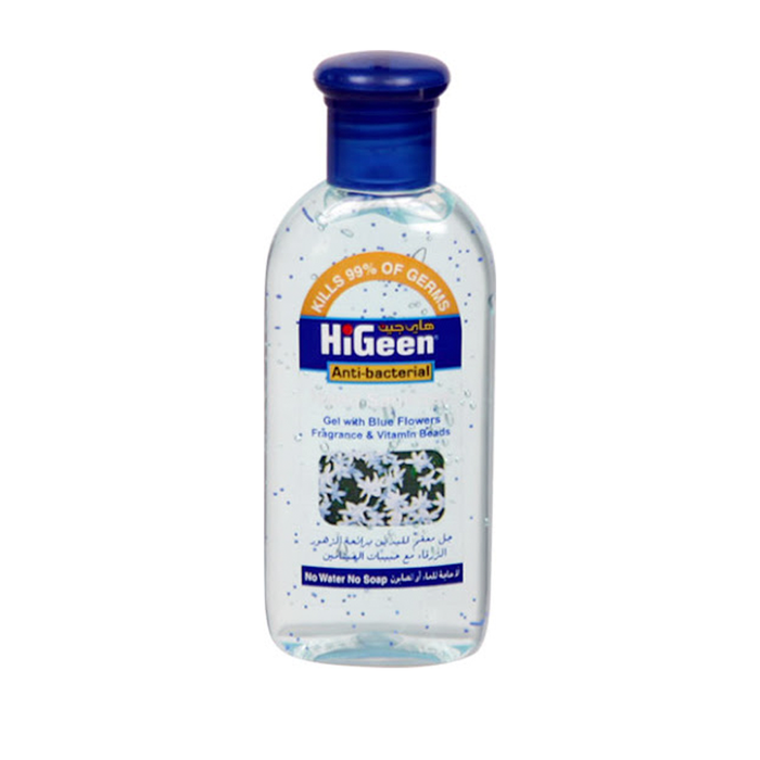 HiGeen Blue Flower Hand Sanitizer Kills 99% Of Germs 110 ml exxab.com