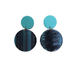 Turquoise Round Shell Earrings exxab.com