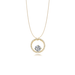 Woman's Gold Circle Diamond Necklace exxab.com