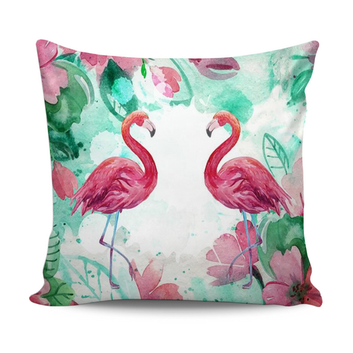 Home Decor Flamingo with Flower Cushion exxab.com