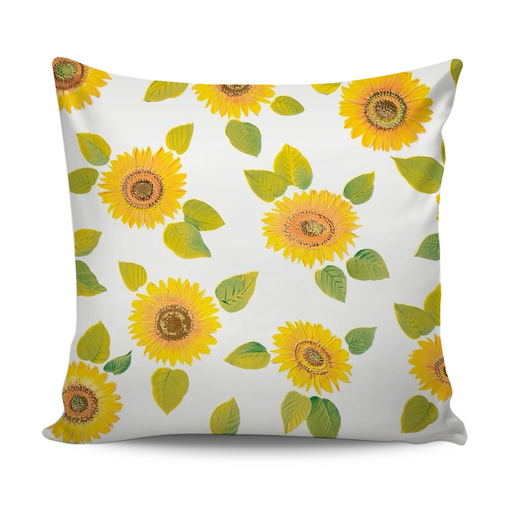 Home Decor Cushion simple Yellow Flowers With White background exxab.com