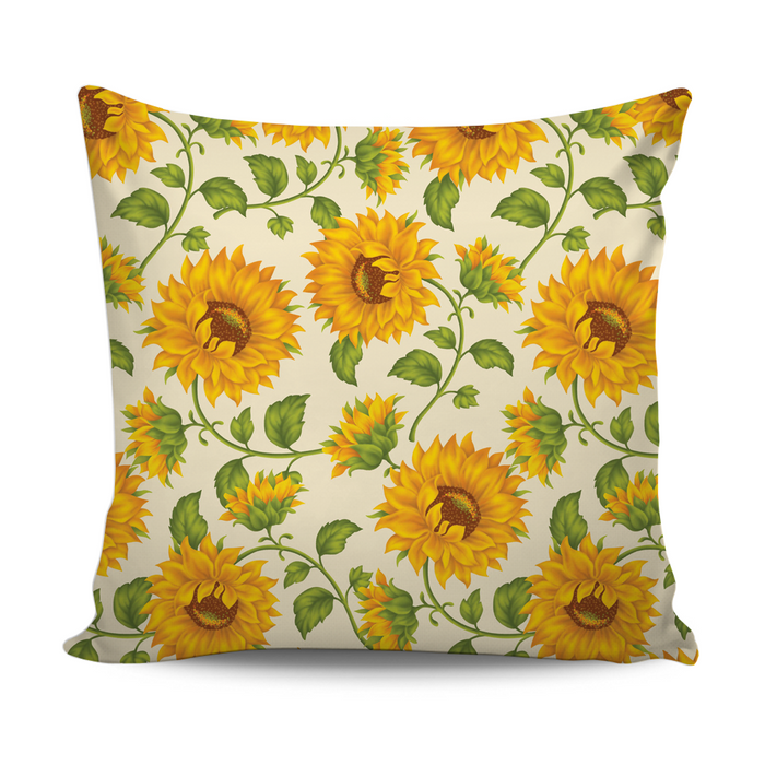 Home Decor Cushion Yellow Flowers With White background exxab.com