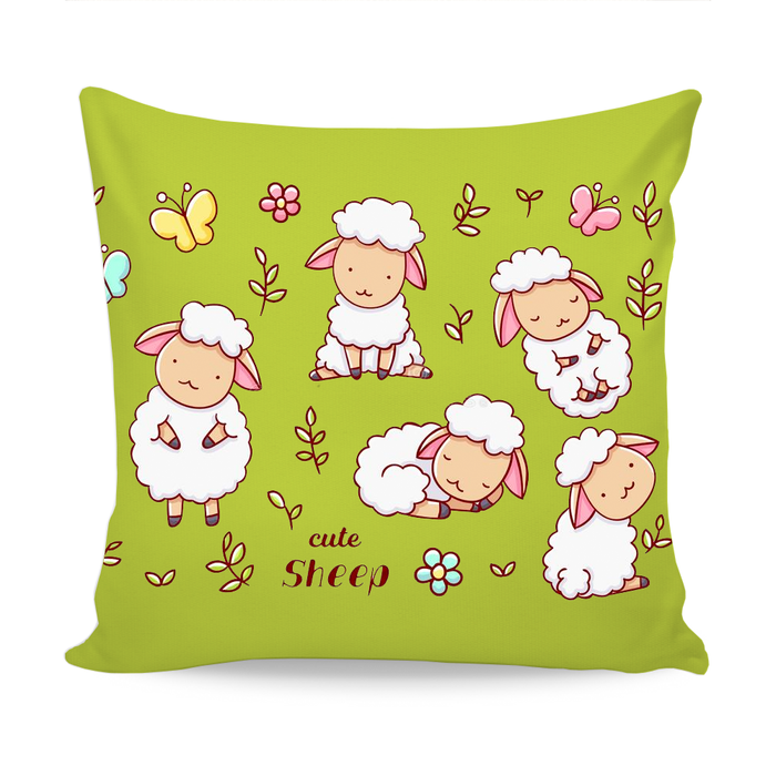 Colorful Cute Sheeps Home Decor Cushion Design exxab.com
