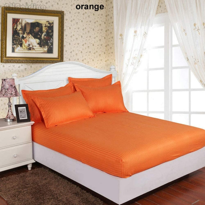 Cotton 100% Striped 300T Single Bed Cover Set exxab.com