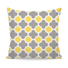 Home Decor Cushion With Yellow Quatrefoil Design exxab.com