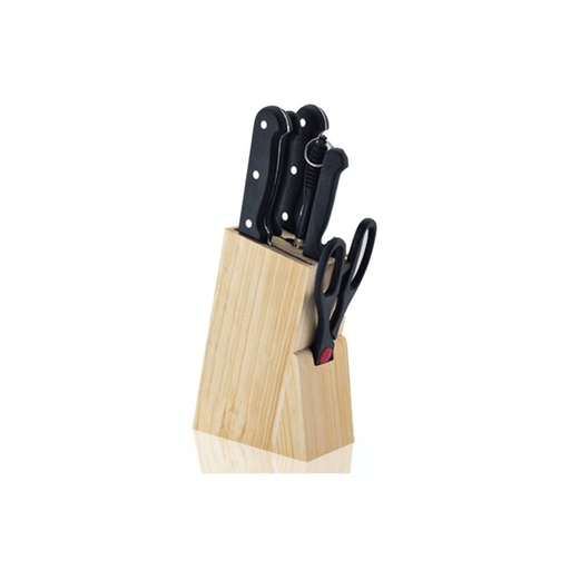 Wooden Knife Sets,5 Piece with scissors , ELKS-5PCS - exxab.com