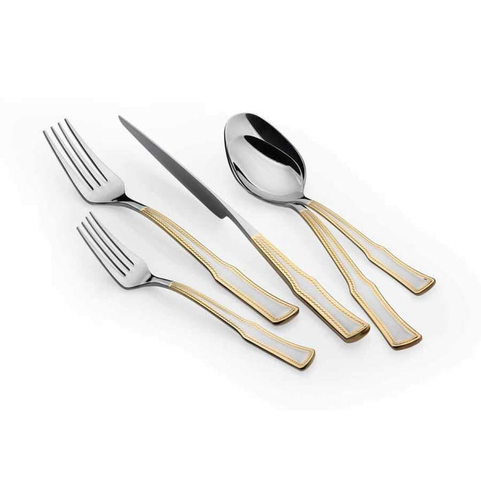 Korkmaz Hachba A2399 Cutlery Set Gold 89 Pcs - exxab.com