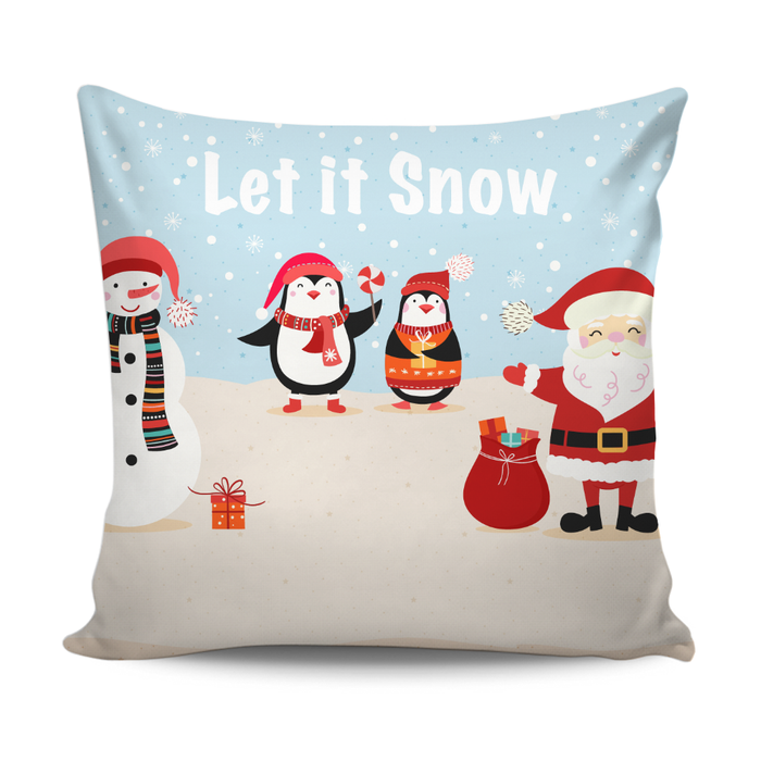 Home Decor Cushion Let It Snow Christmas Design exxab.com