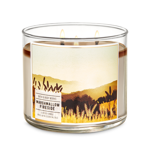 Bath & Body Works Marshmallow Fireside 3-Wick Scented Candle exxab.com
